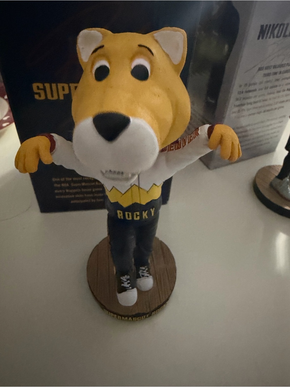 Rocky Mascot super mascot bobblehead-Yellow and White